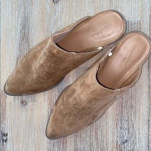 Suede Mules Size 8